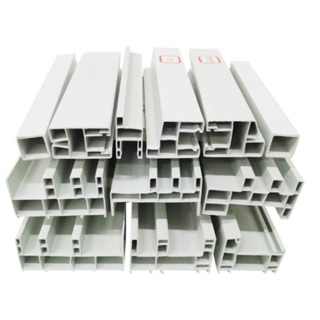 Máquina para fabricar perfiles de marco de ventana, puerta, muebles de plástico ensamblados en PVC con extrusora de doble tornillo